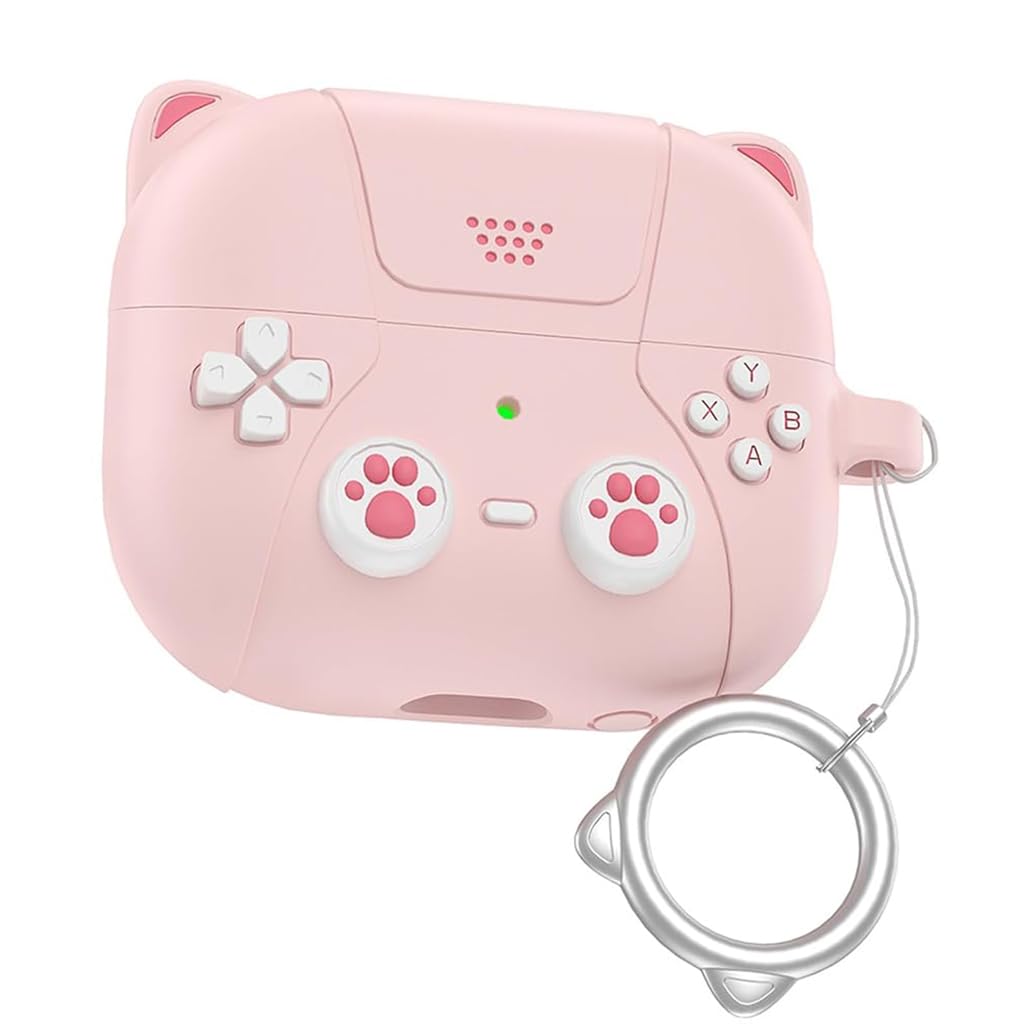 ZORBES Earbuds Case Cover for Samsung Galaxy Buds 3 Protective Silicone Skin Cover with Carabiner Fashion Retro Gaming Machine Earbuds Case Cover for Samsung Galaxy Buds 3/3 Pro, Pink ZORBES Earbuds Case Cover for Samsung Galaxy Buds 3 Protective Silicone Skin Cover with Carabiner Fashion Retro Gaming Machine Earbuds Case Cover for Samsung Galaxy Buds 3/3 Pro, Pink
